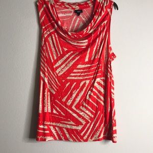 Missimo orange and cream tank